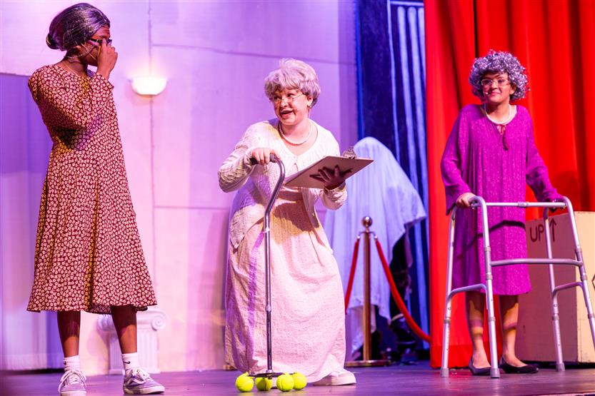 Woodland Middle students perform onstage